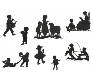 Stickserie Nostalgie Silhouette